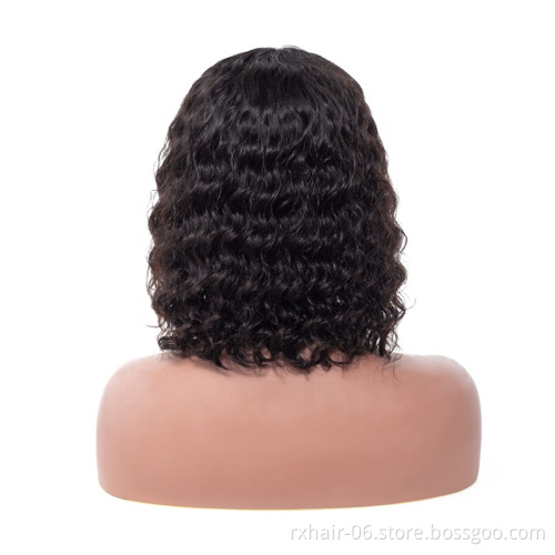 Cheap Double Drawn Virgin Wholesale Malaysian 6X6 5X5 4X4 Lace Closure Wigs Curling Waves Human Hair Natural Wave Closure Wig